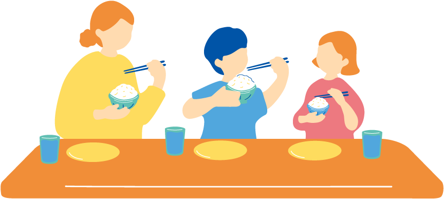 おこめの食べ比べ