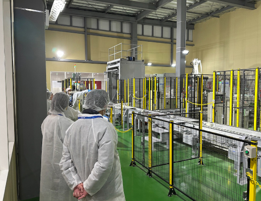 工場内に入室して工場見学